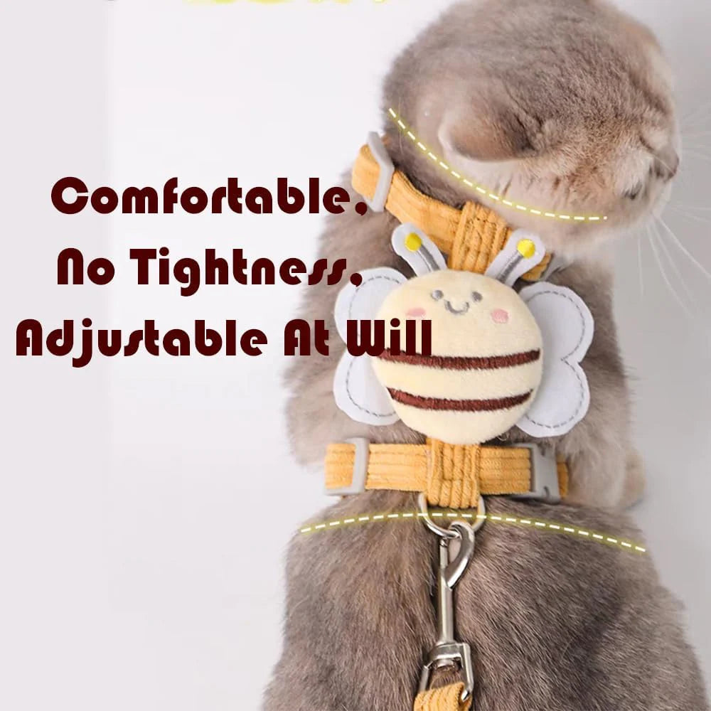 Cat Harness and Leash Set, Cat Harness Escape Proof, Rabbit Harness and Leash Set, Costumes for Cats and Bunny