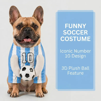 Pet Clothes, Dog Clothes, Cute Photo-Ready Breathable Summer Outfit for Small/Medium Pets. Fun Dog Costume with Stuffed Ball and Faux Hands.