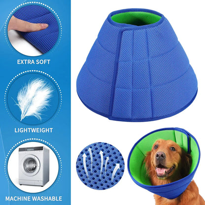 Dog Cone Collar Protective Wound Prevent Biting Scratching from Licking Recovery Collar for Large Medium Small Dog after Surgery
