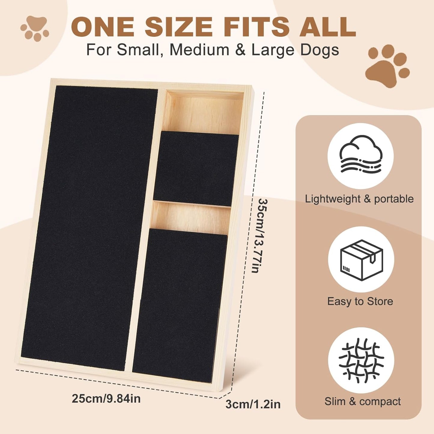 Dog Nail Scratch Board,Dog Nail Scratch Pad with Treat Box,Pet Nail File Toy Can Trim Pet Nails Naturally, Use a Special Scratching Board for Large Dogs