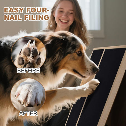 Dog Nail Scratch Board,Dog Nail Scratch Pad with Treat Box,Pet Nail File Toy Can Trim Pet Nails Naturally, Use a Special Scratching Board for Large Dogs