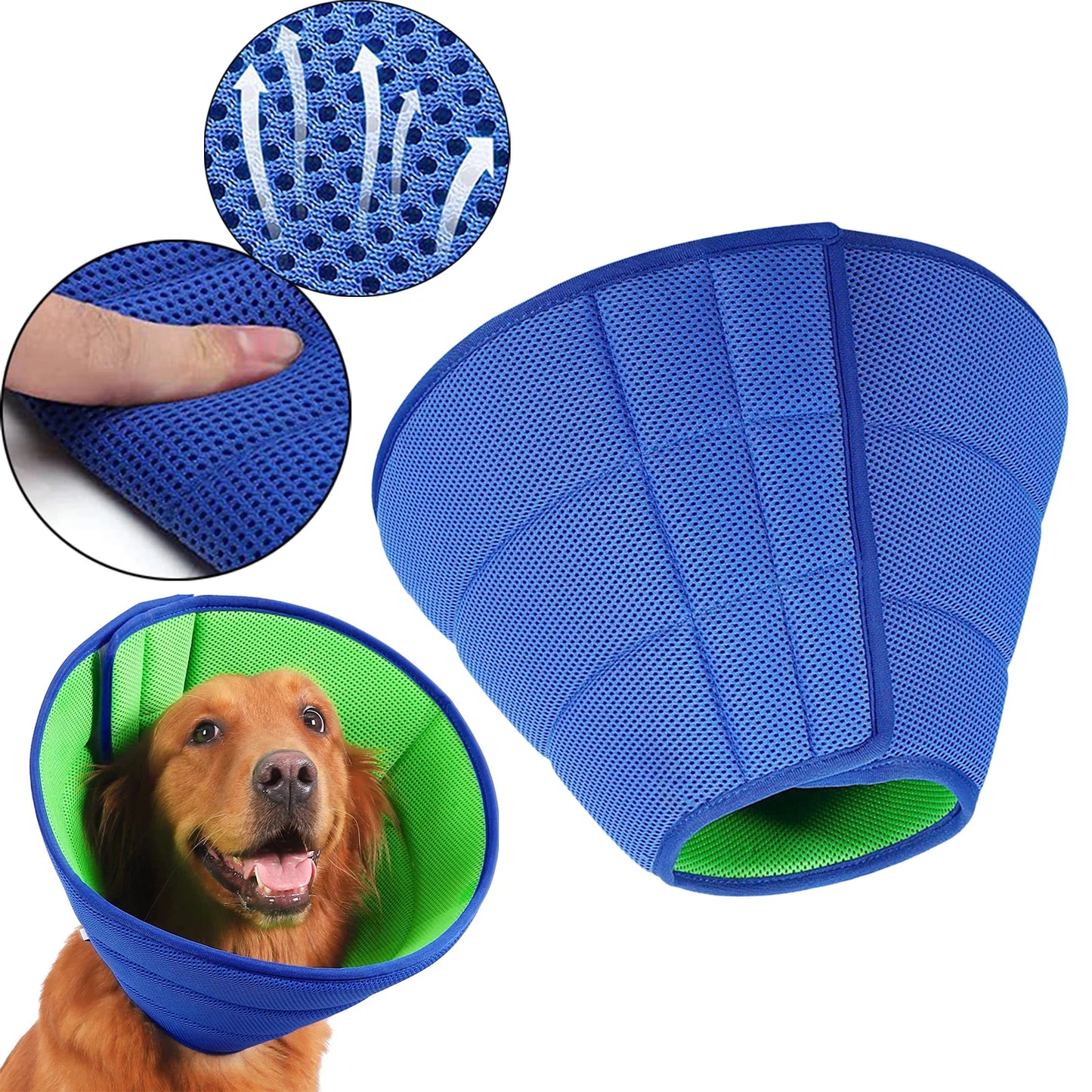 Dog Cone Collar Protective Wound Prevent Biting Scratching from Licking Recovery Collar for Large Medium Small Dog after Surgery